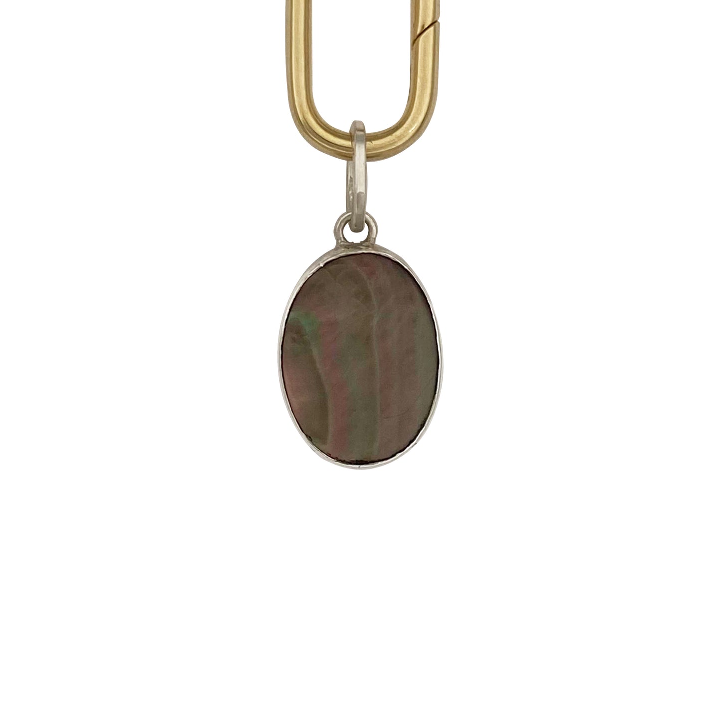 Large Mother of Pearl Oval Charm