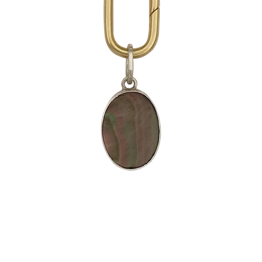 Large Mother of Pearl Oval Charm