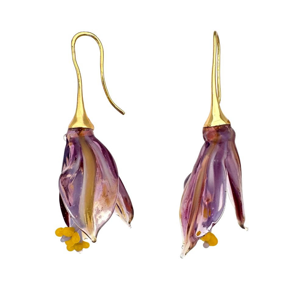 Bougainvillea Earrings - Purple