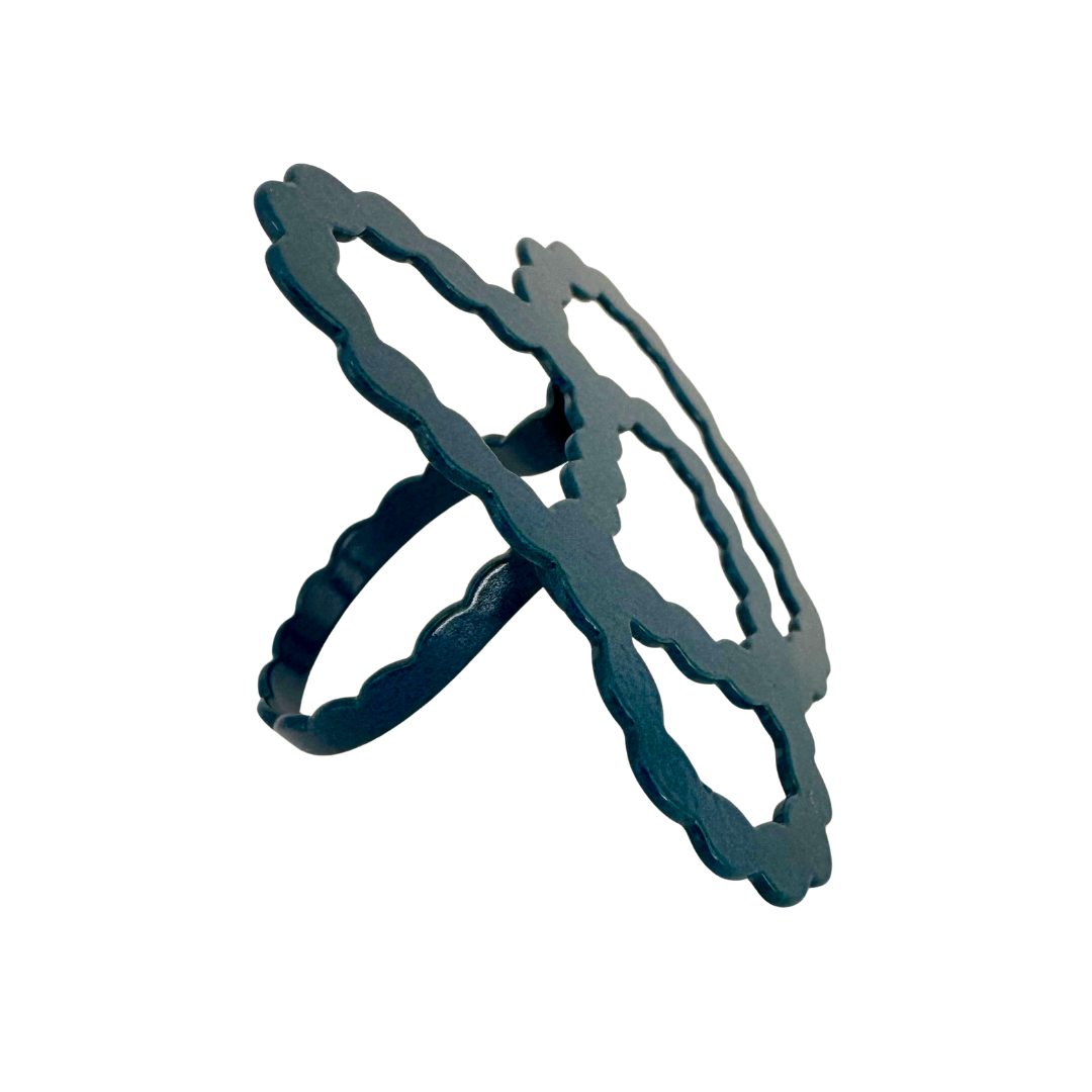 Pearl Sketch Ring - teal