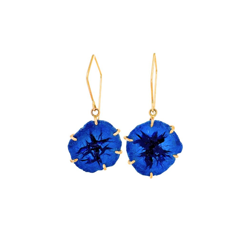 Azurite Geodes Earrings