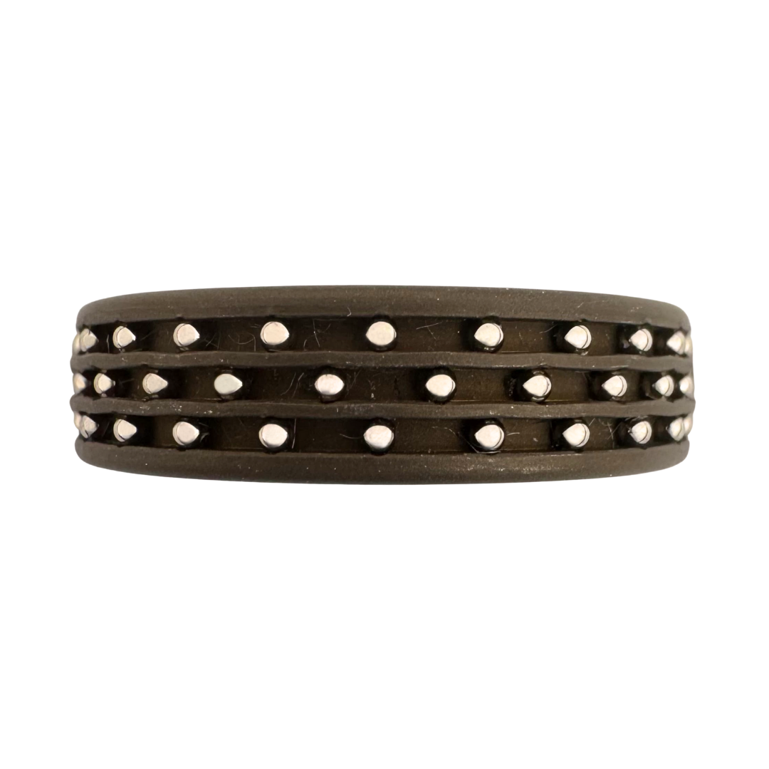 Titanium band with stainless steel balls