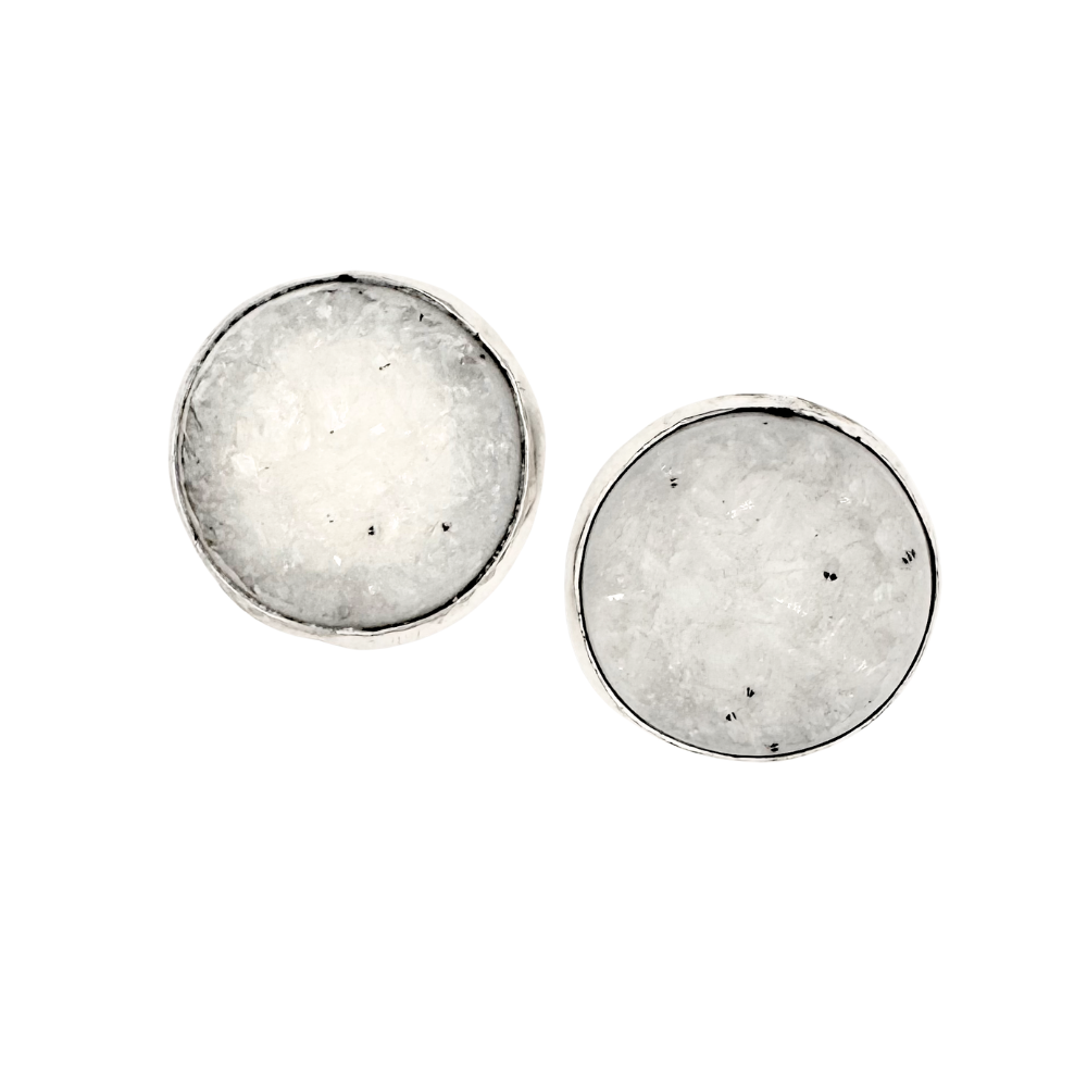 Circle Dalmation Drusy Earrings