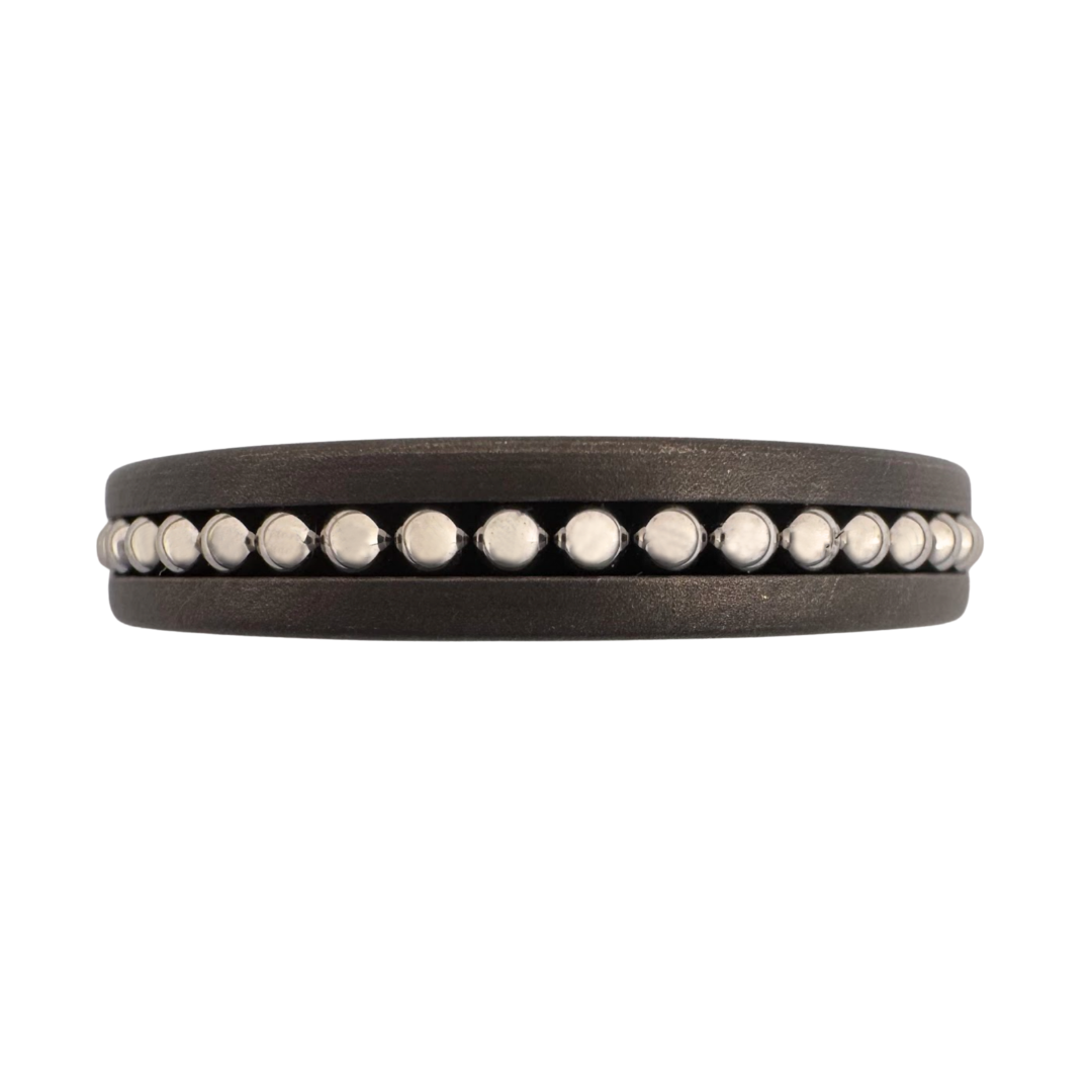 Titanium band with stainless steel balls