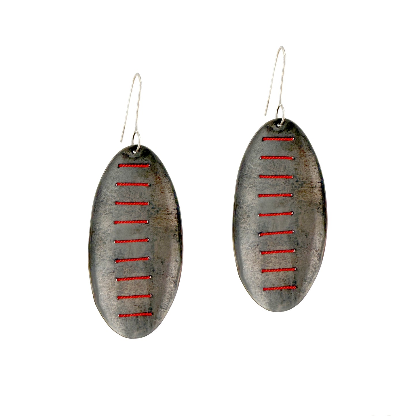Stitched Disc Earrings 2