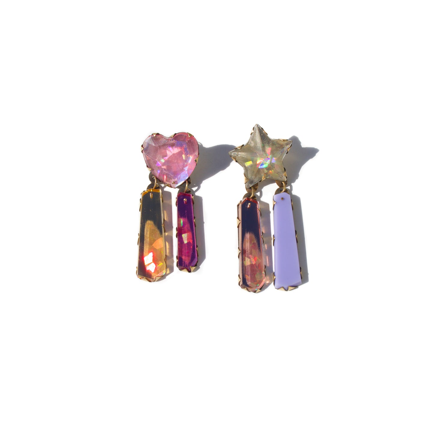 Heart and Star Earrings