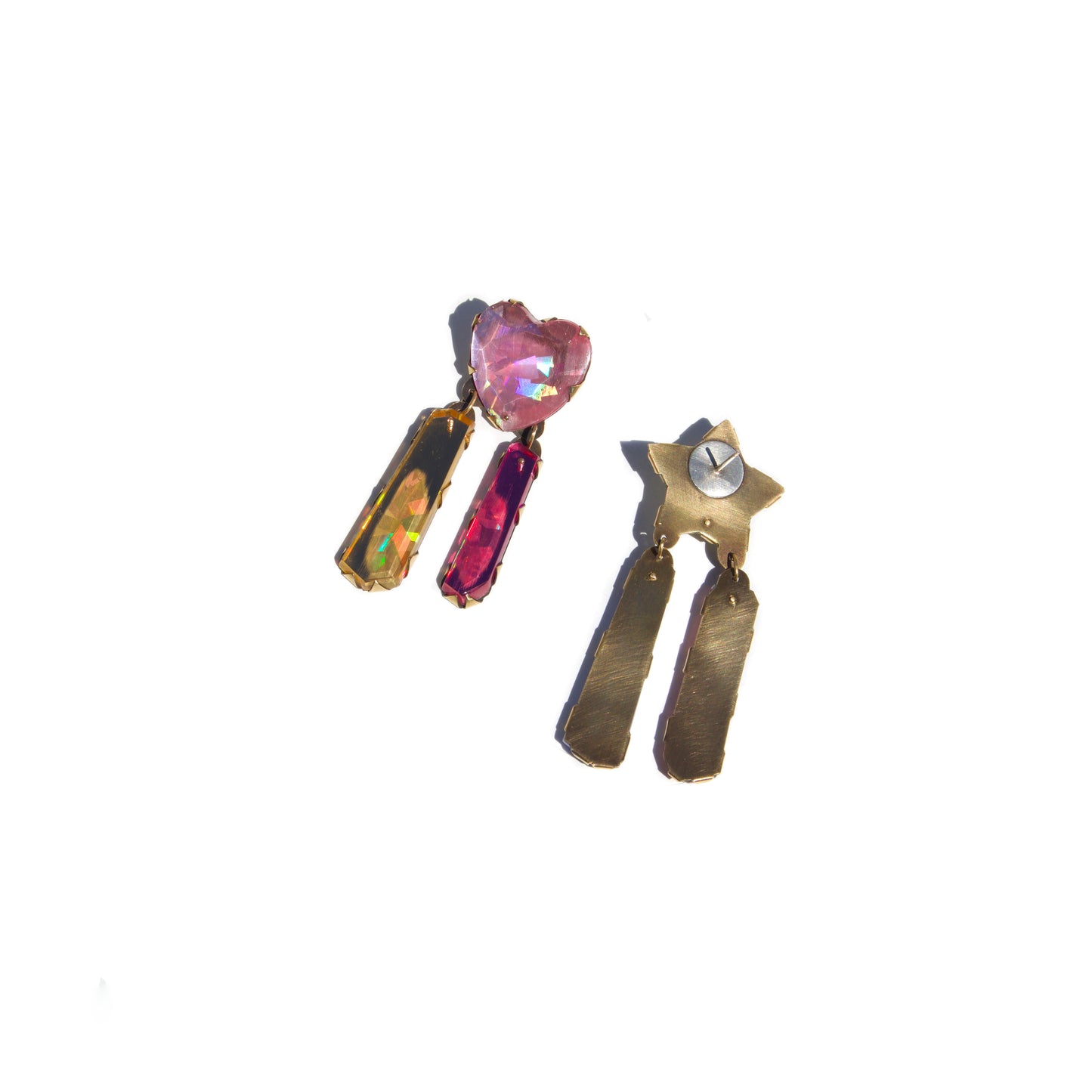 Heart and Star Earrings