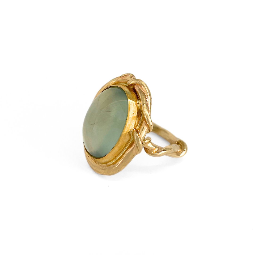 14k Twisted Vine Band with Prehnite