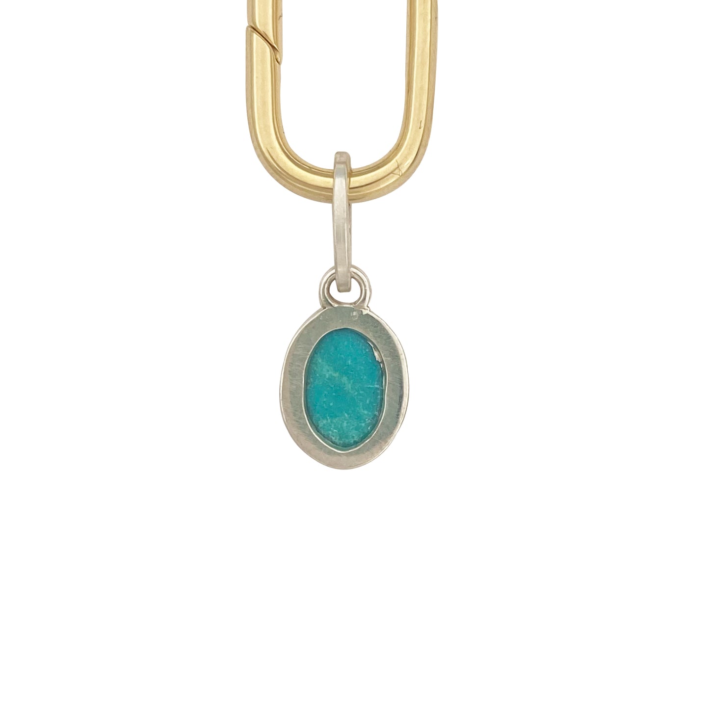 Small Oval Turquoise Charm