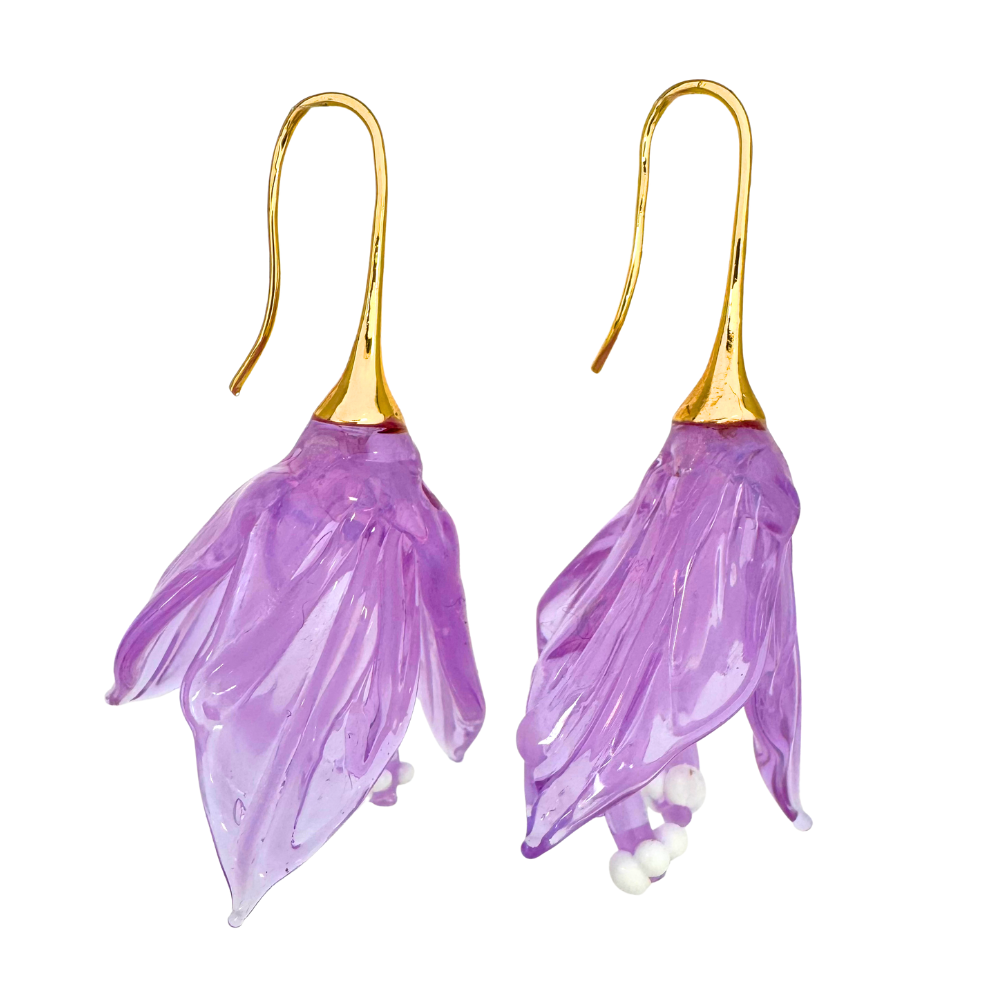 Bougainvillea Earrings - Lilac
