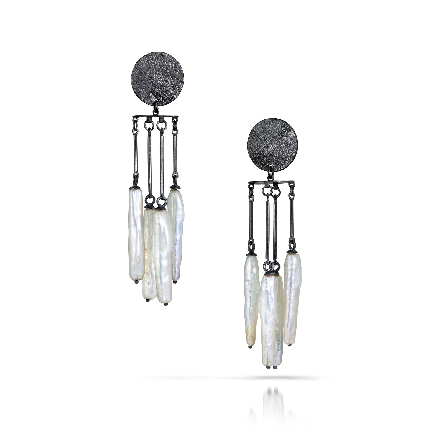 Small Post Top Bar and Loop Earrings