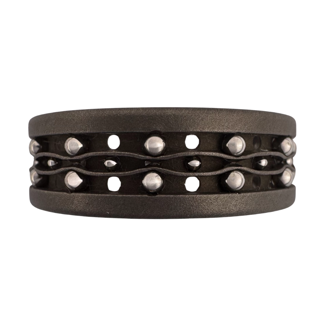 Titanium perforated 3-channel band with stainless balls