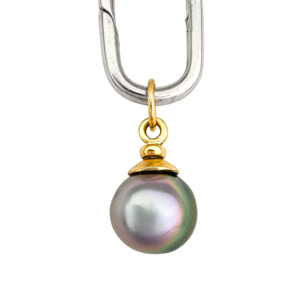 14k Tahitian Pearl Charm