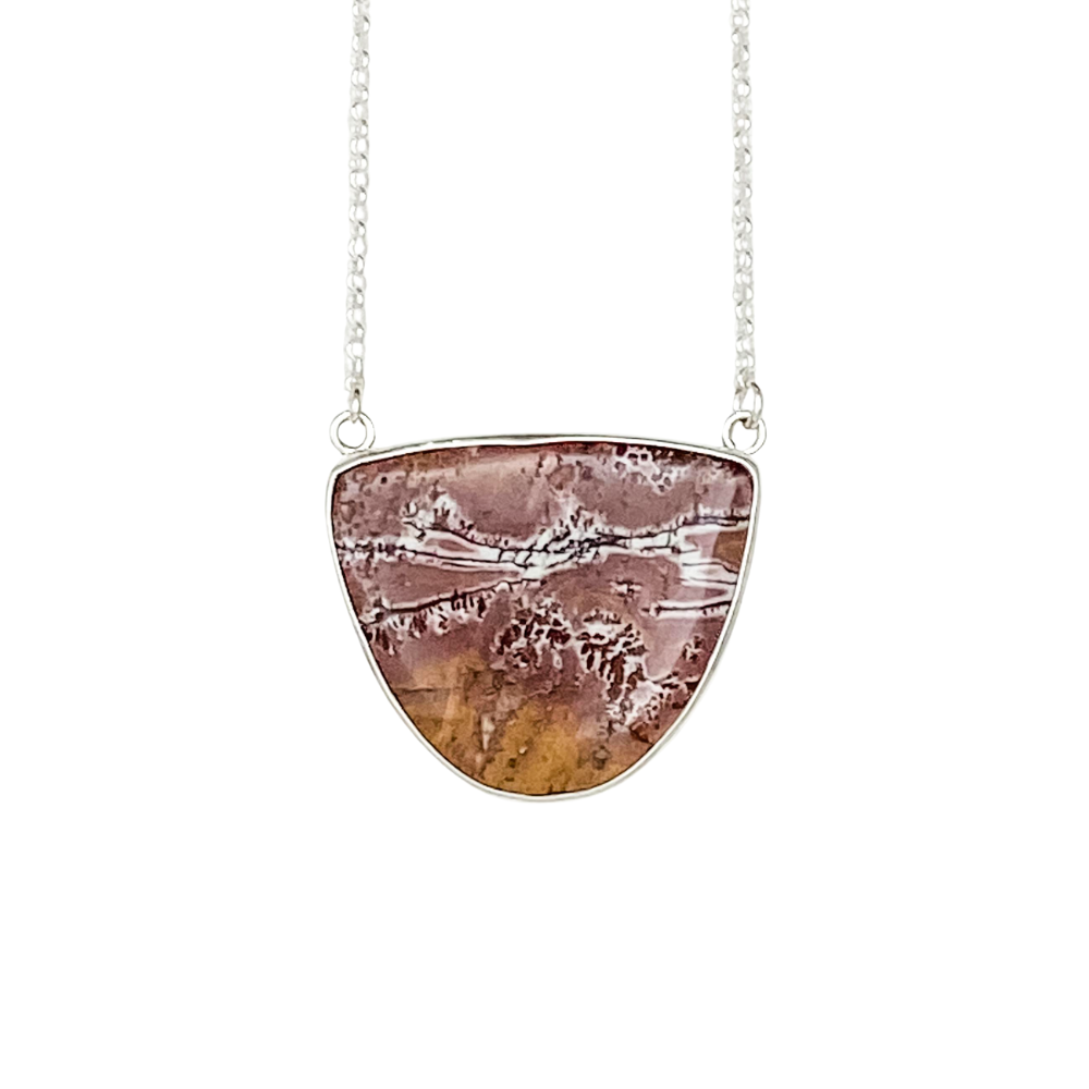 Sonoran Dendritic Quartz Pendant with Bamboo