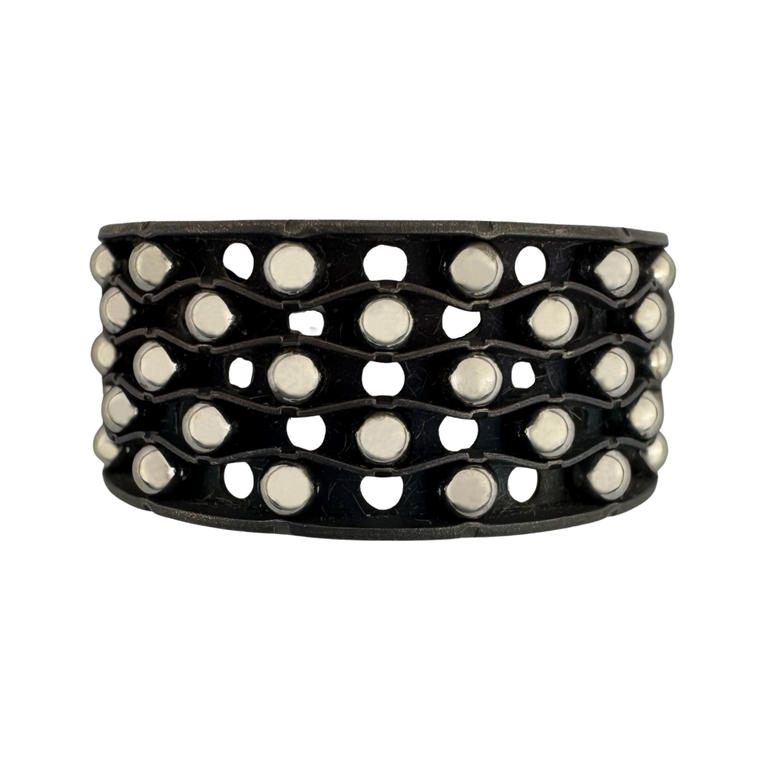 Titanium (5)channel perforated band with 2mm stainless balls