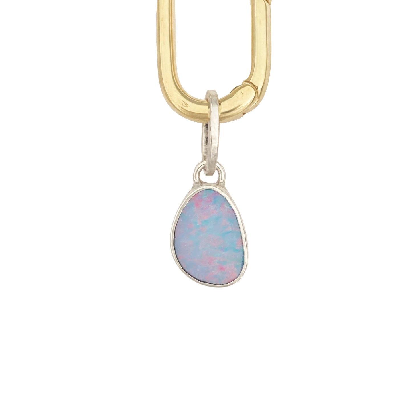 Opal Silver Charm