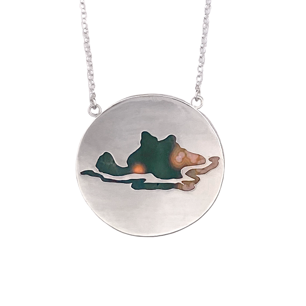 Landscape Jasper Pendant with Island