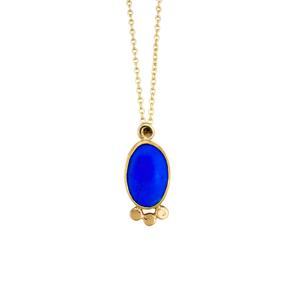 Cerlueite and Dots Pendant