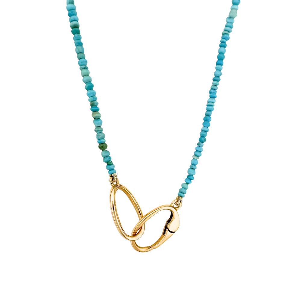 Turquoise Heishi Beaded Necklace