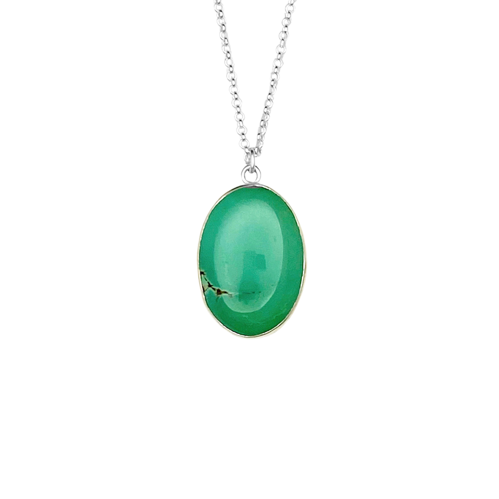 Turquoise Pendant with Birds Nest