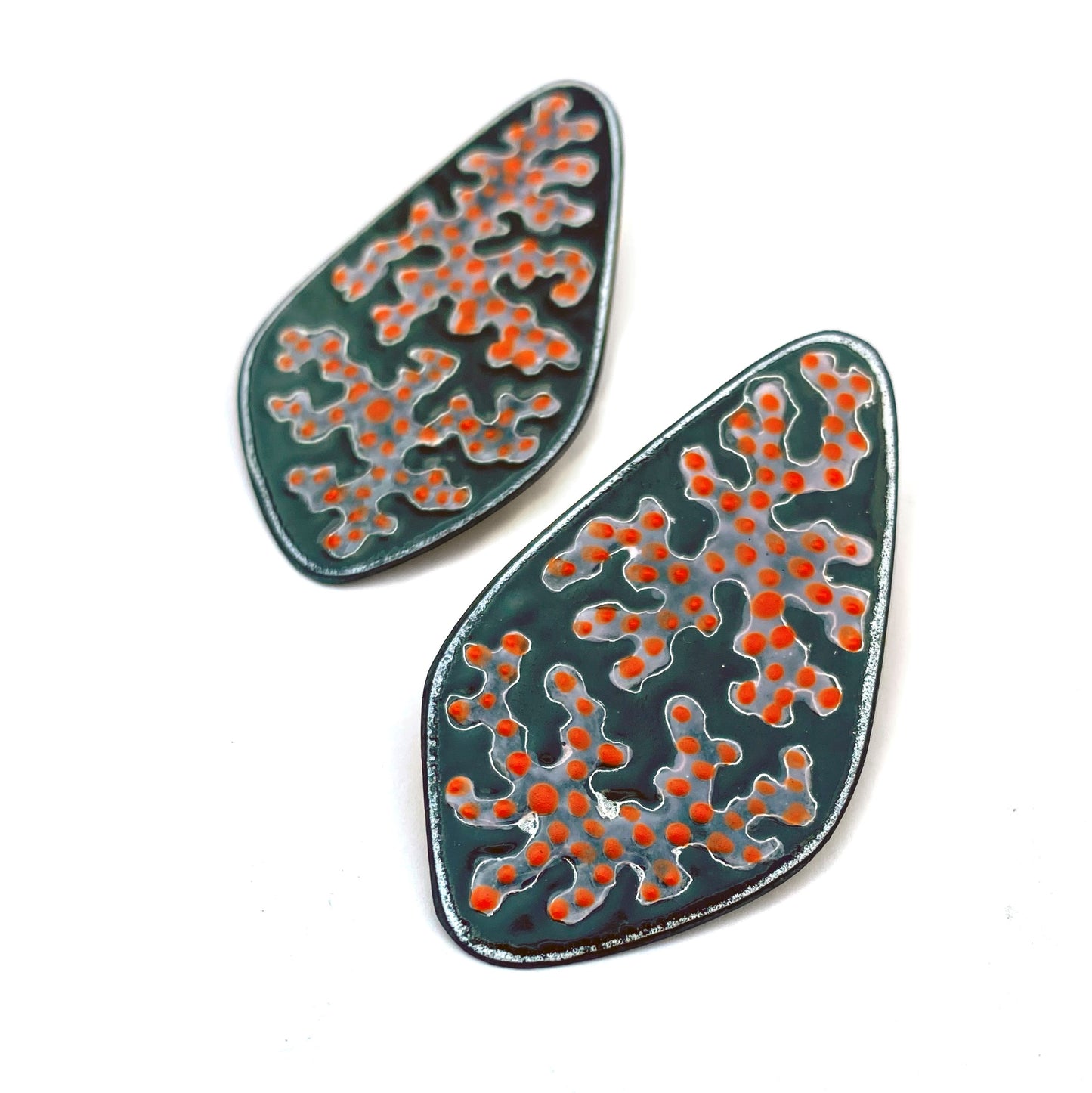 Squiggle - Medium Black (Petal & Tangerine)