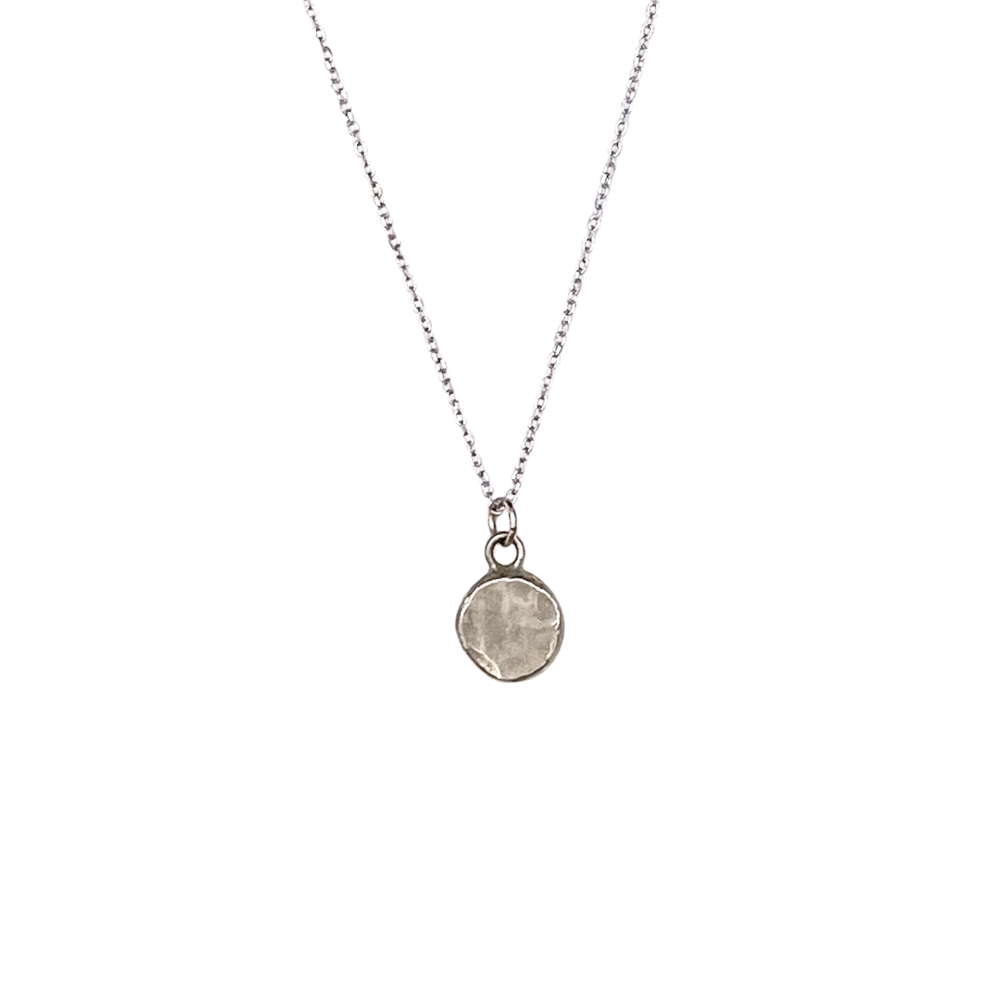 Small Hammered Circle Pendant