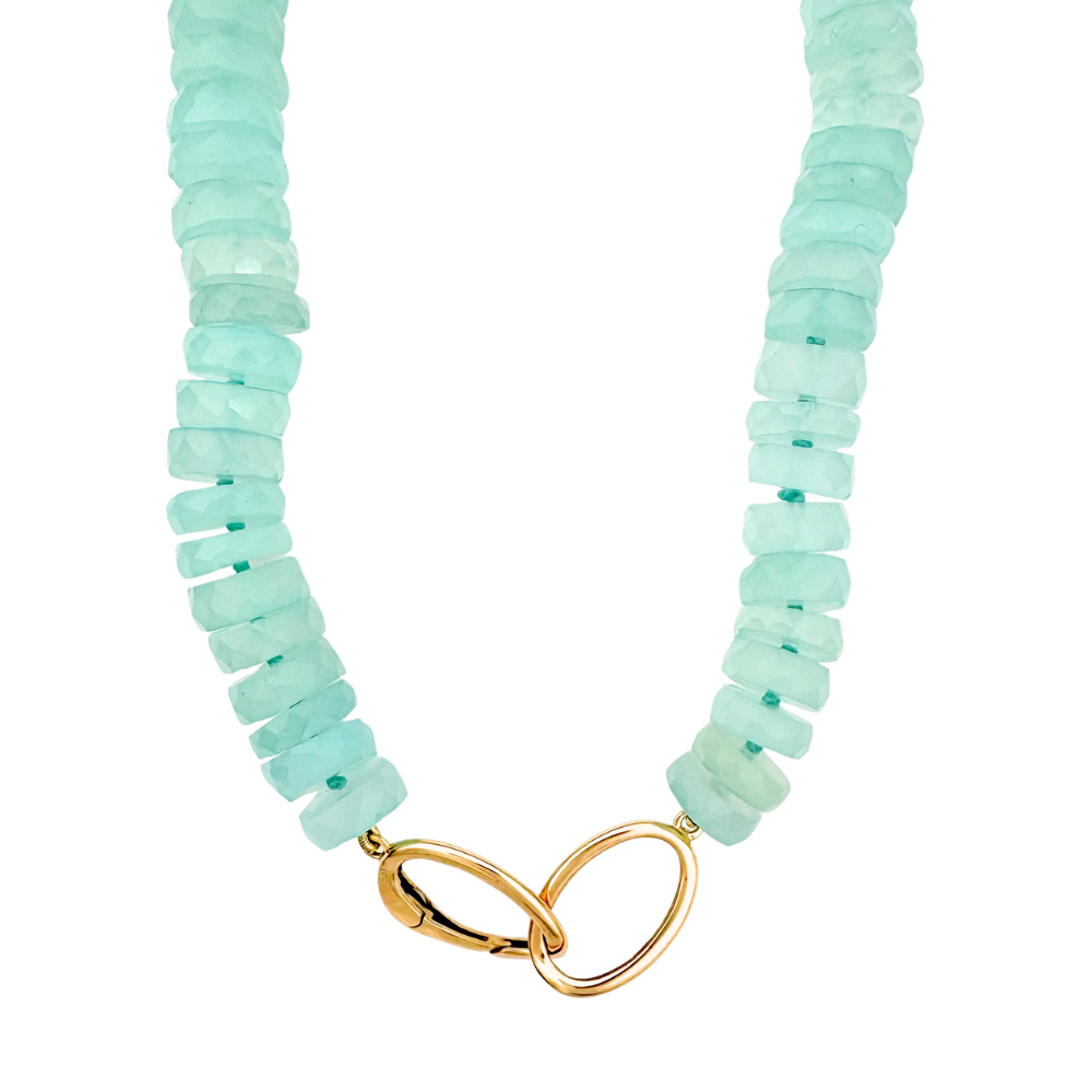 Blue Chalcedony Beaded Necklace