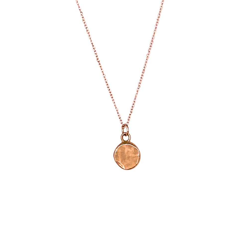 Small Hammered Circle Pendant