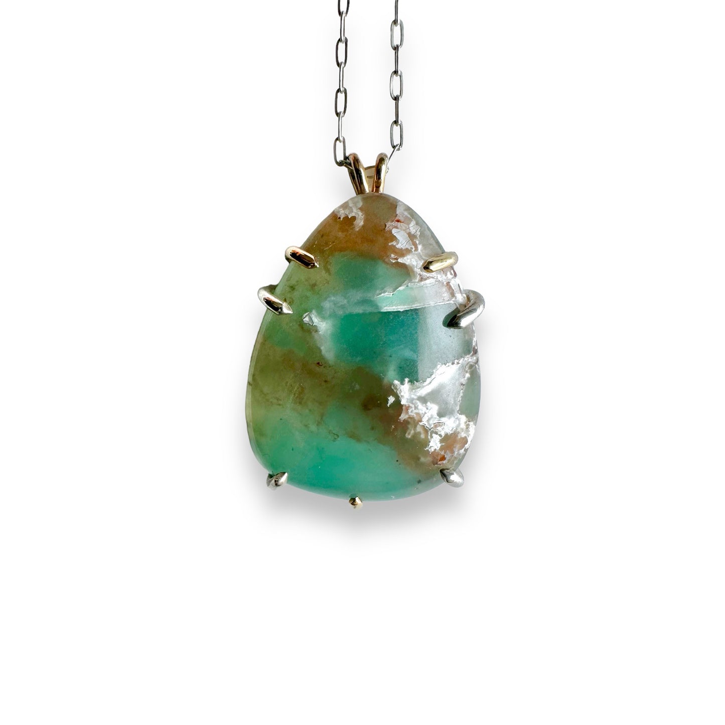 Aquaprase Silver and Gold Necklace