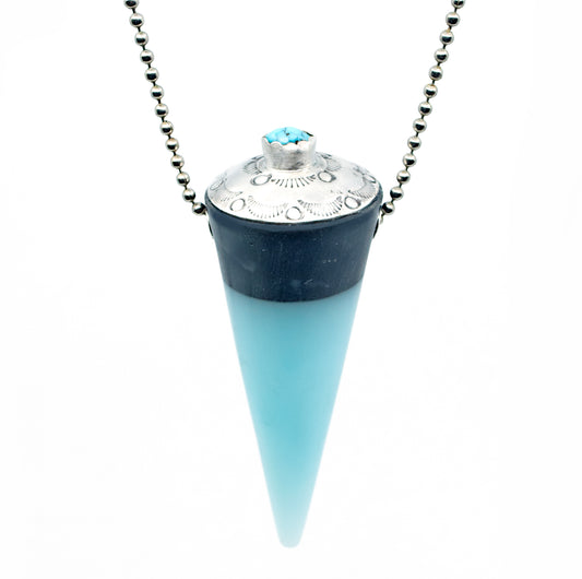"Turquoise Vortex Pendant" - Alice Kresse, in collaboration with Daman and Marie Thompson