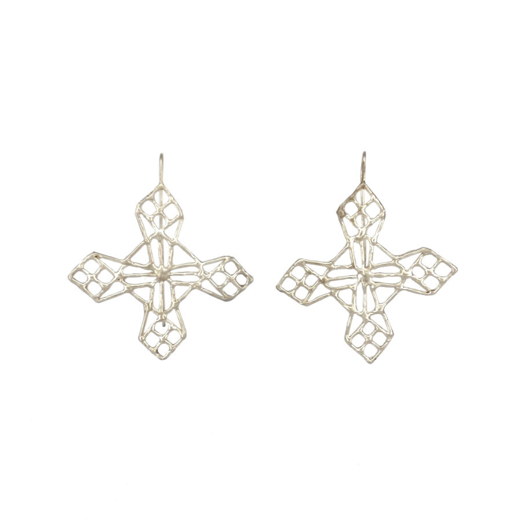 Geo Earrings – Cross
