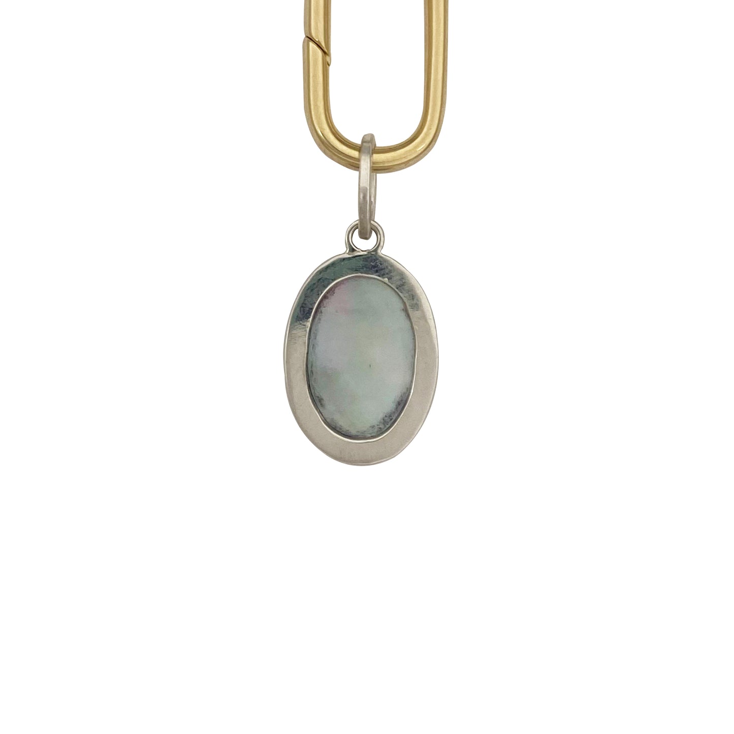 Large Mother of Pearl Oval Charm