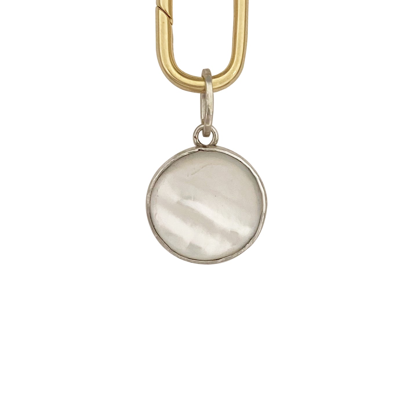 Medium Mother of Pearl Round Charm