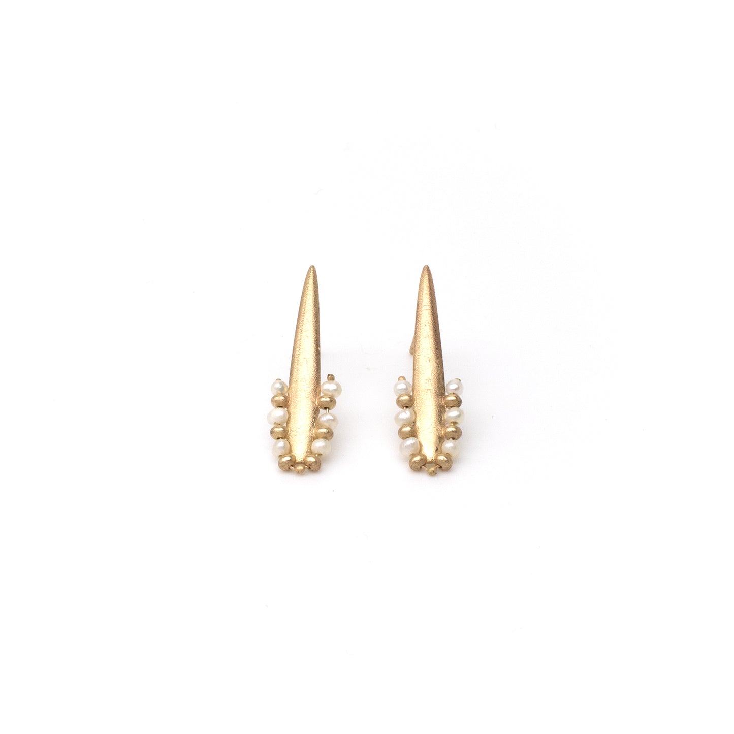 Gold Pearl Drop Earrings