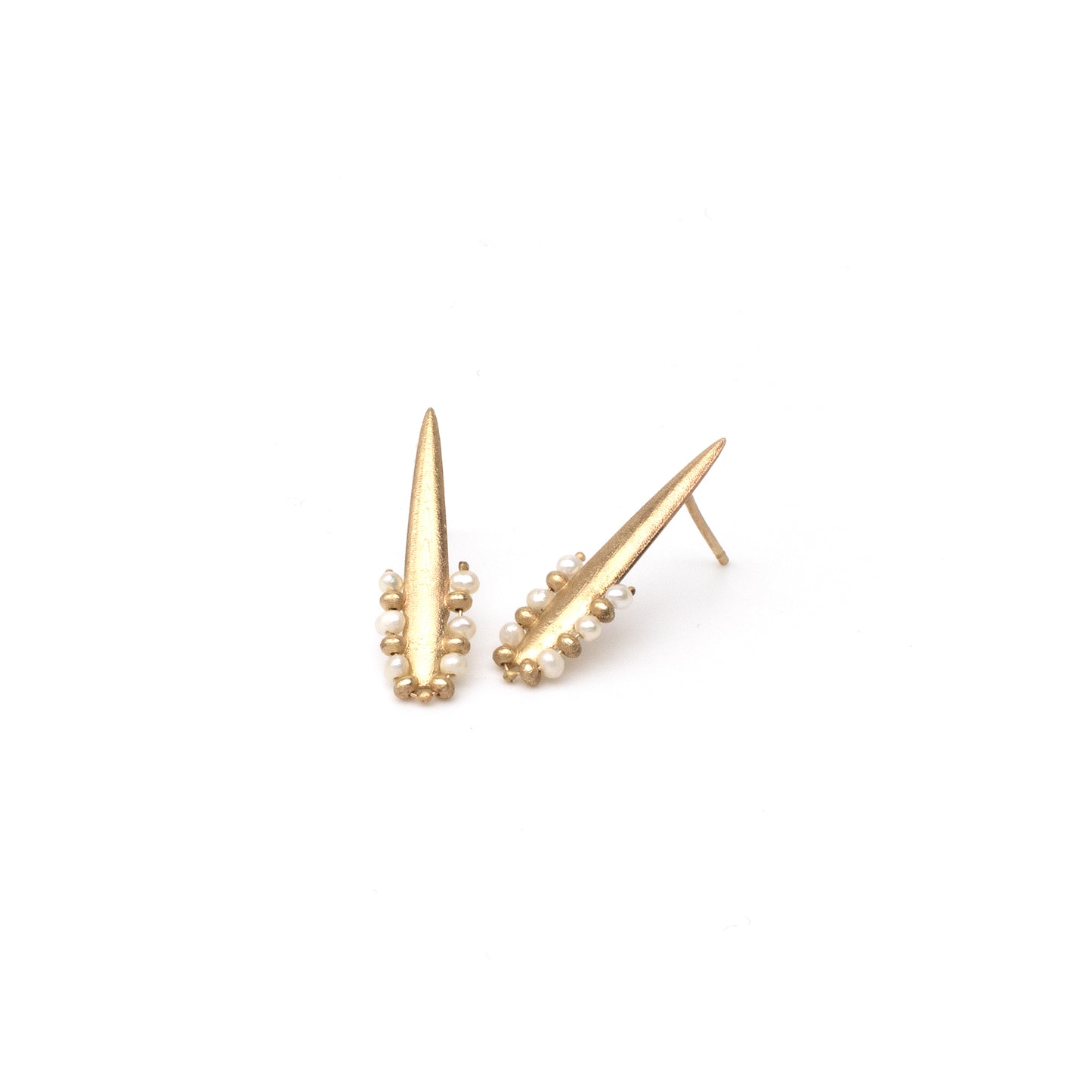 Gold Pearl Drop Earrings