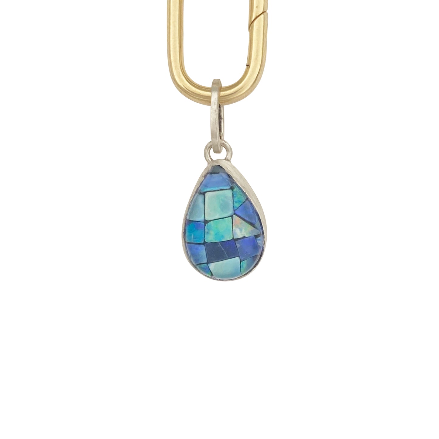 Opal Mosaic Teardrop Charm