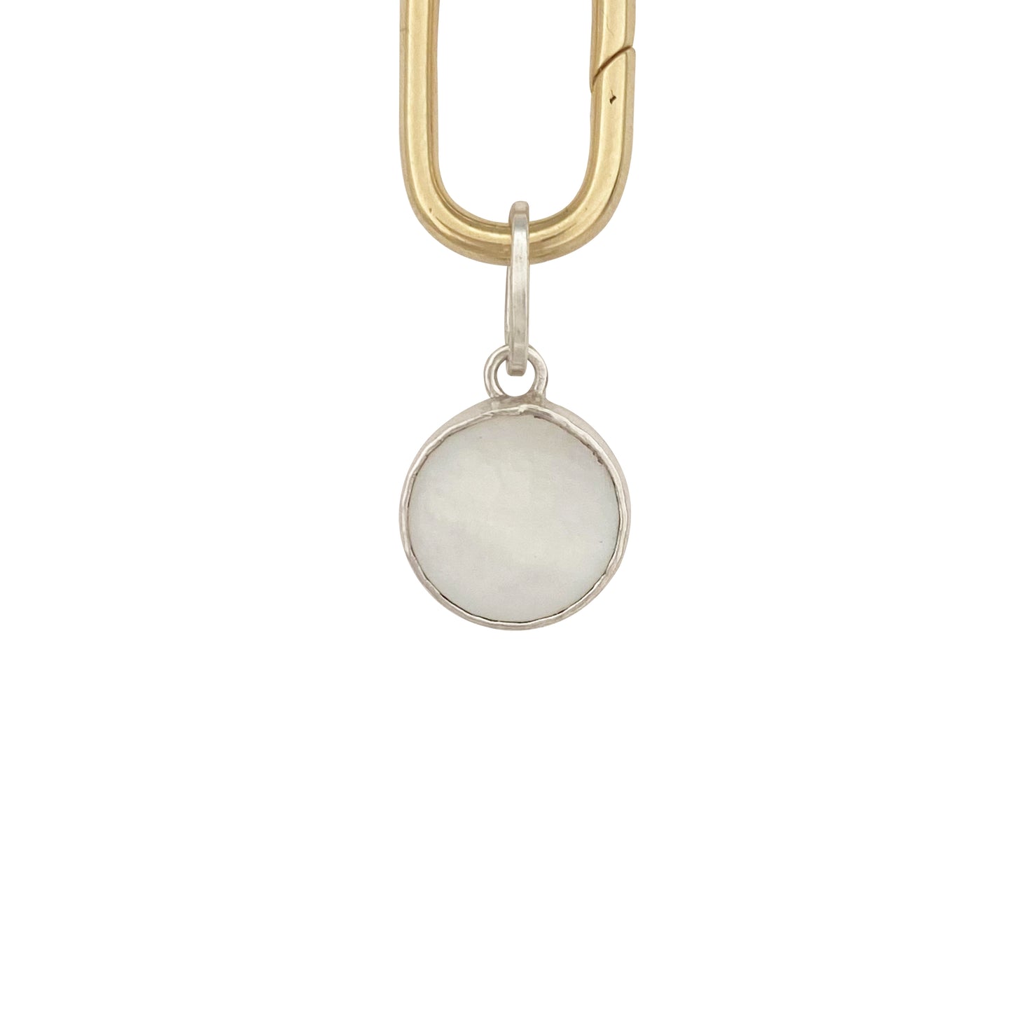Small Mother of Pearl Round Charm