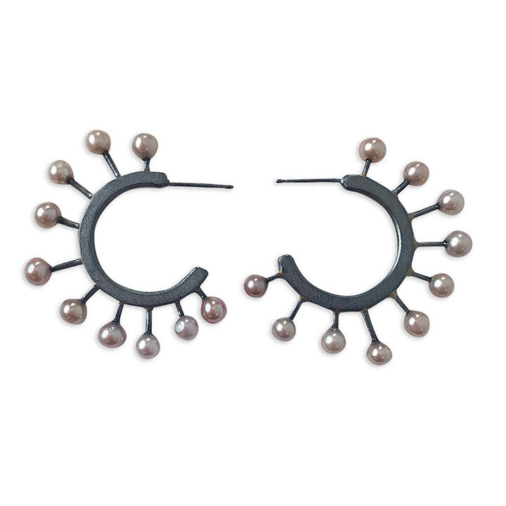 Pearly Oxi Hoops, Pink