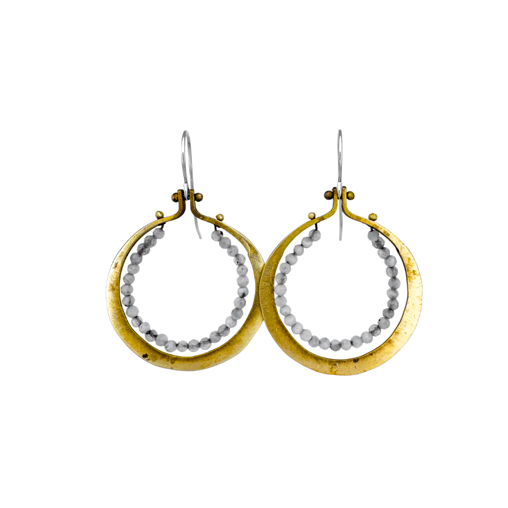 Labradorite Hoops