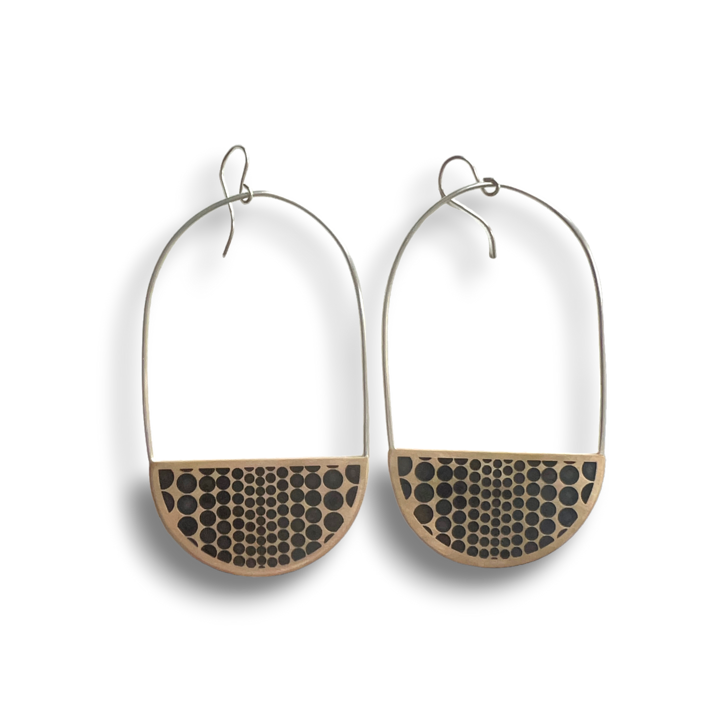 Geo Dot Half Moon Dangles