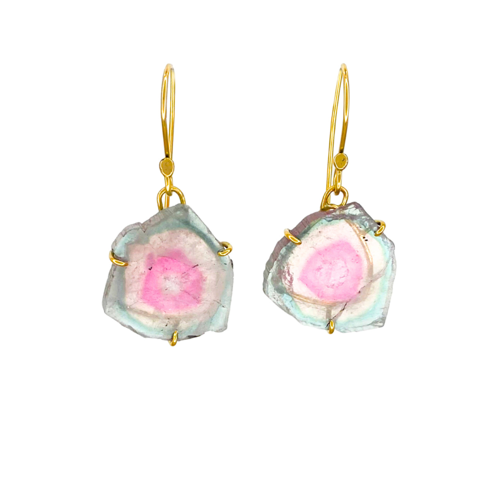 14k Gold Tourmaline Earrings