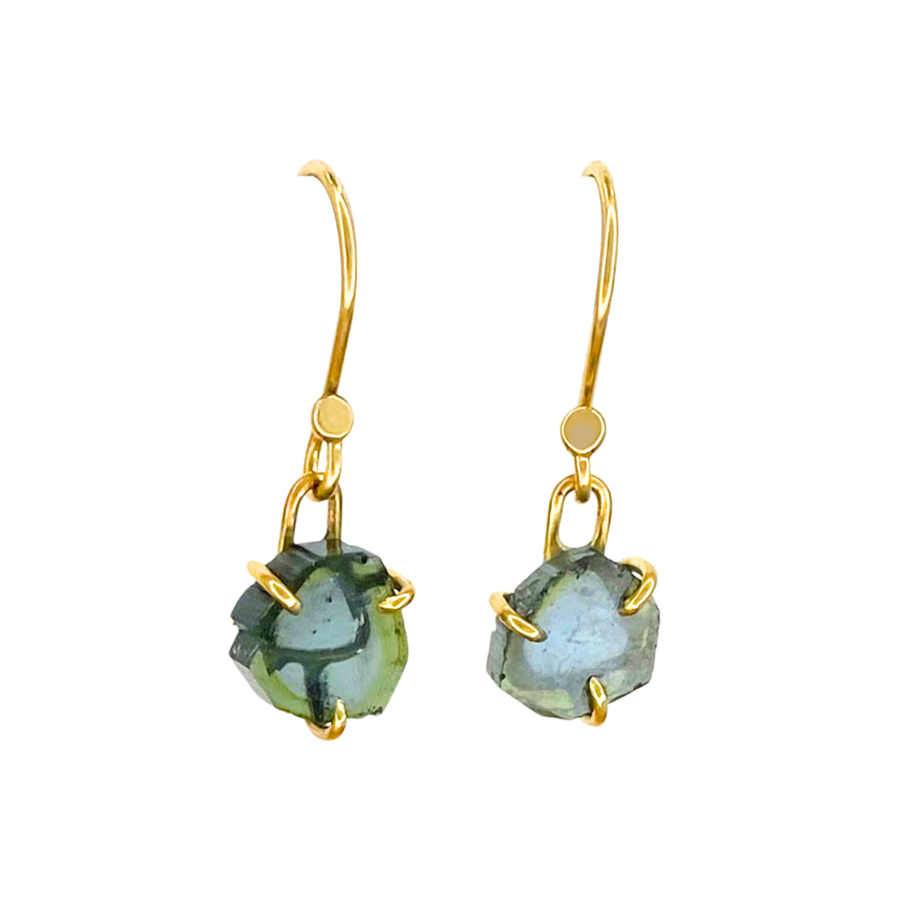 14k Gold Tourmaline Earrings