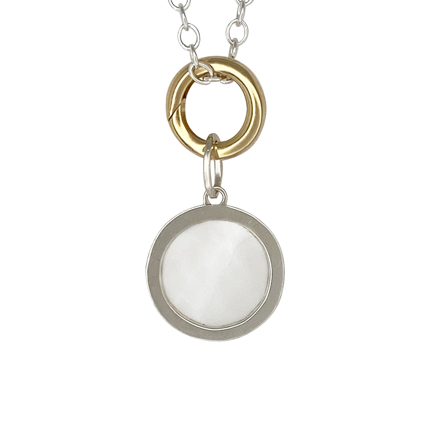 Large Mother of Pearl Round Charm