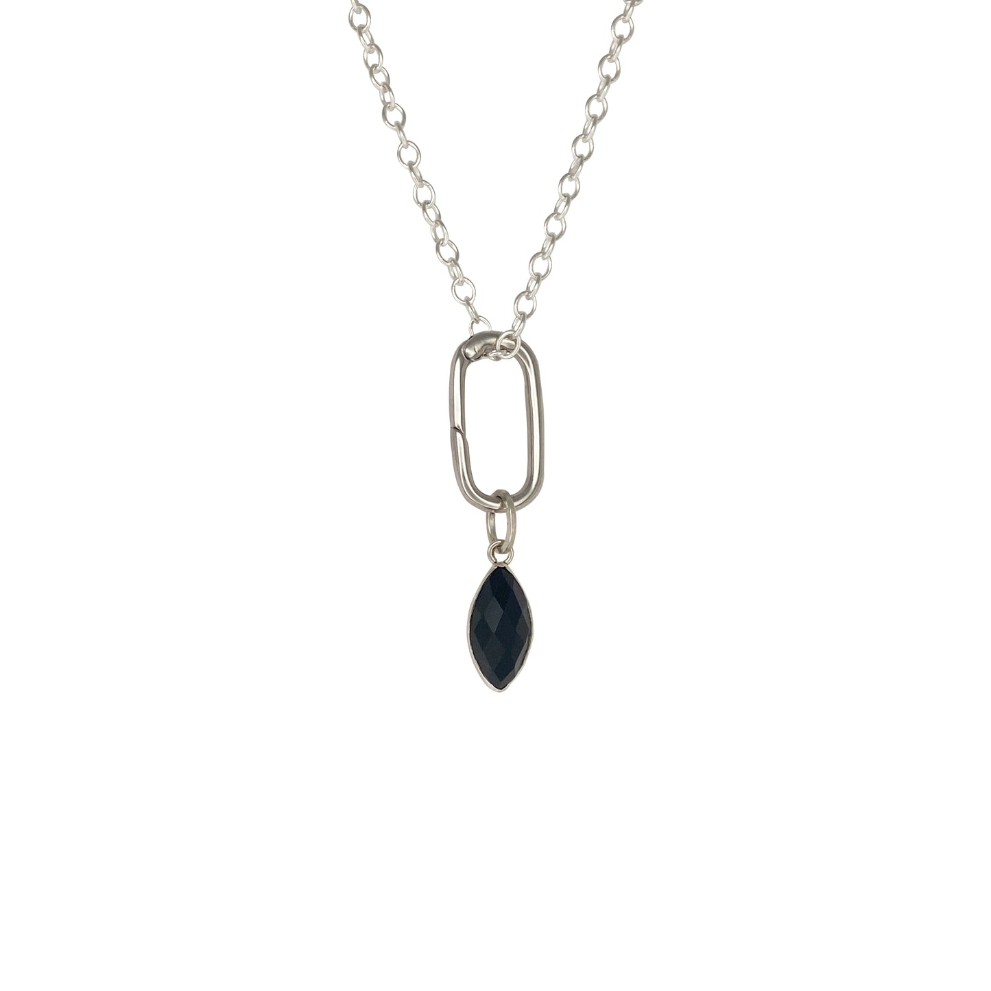 Marquise Shape Jet Black Charm