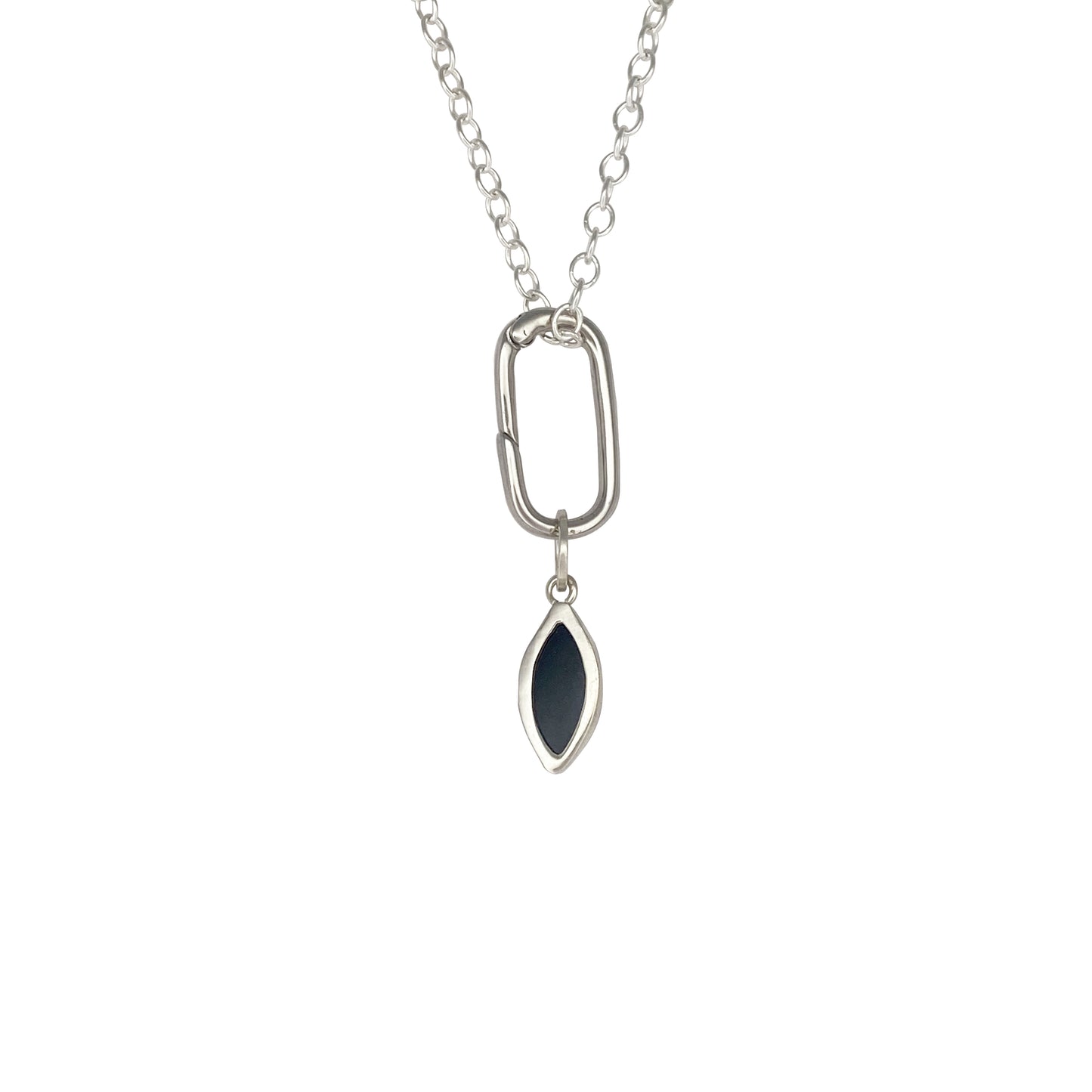 Marquise Shape Jet Black Charm