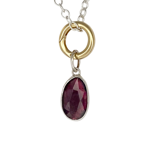 Dark Purple Tourmaline Charm