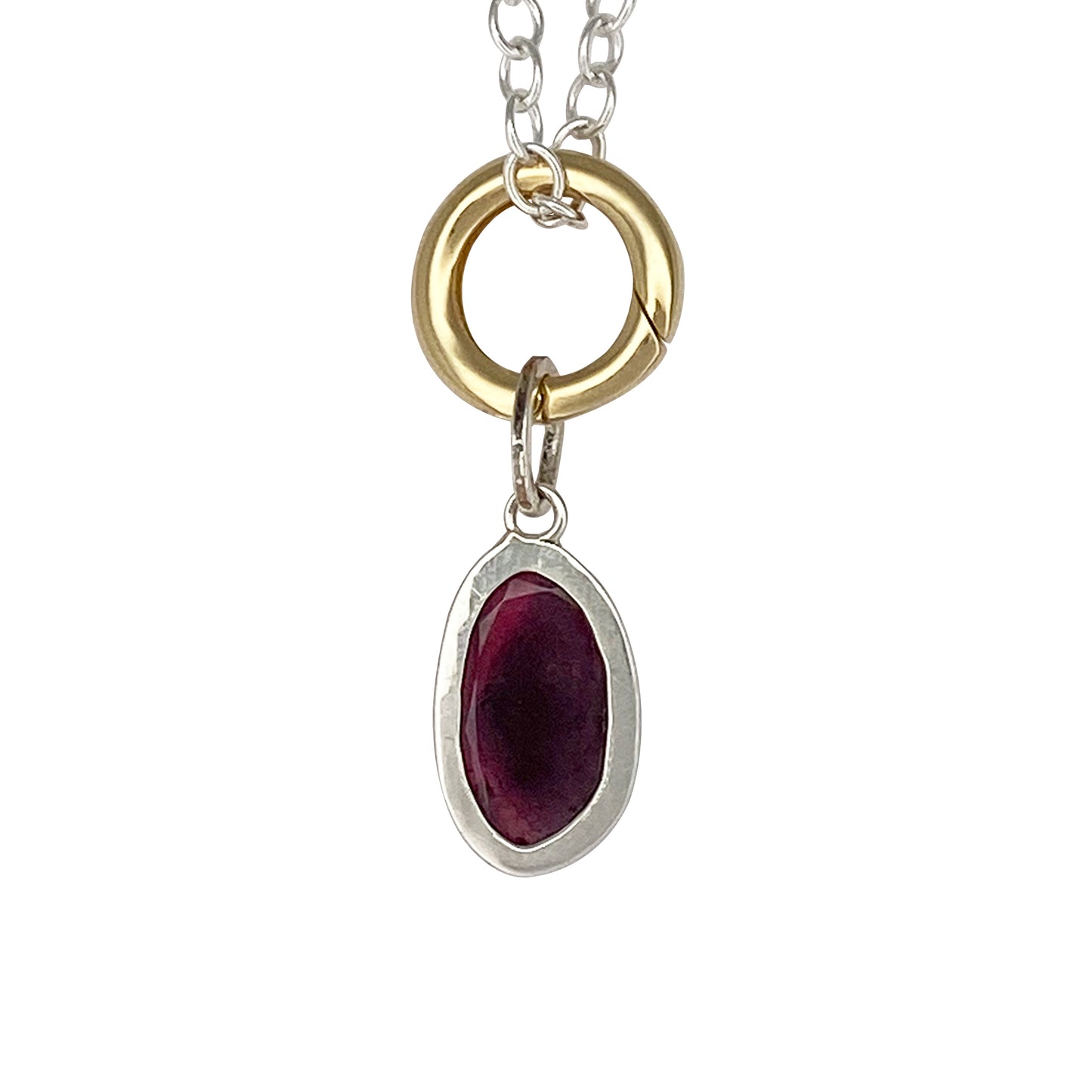 Dark Purple Tourmaline Charm