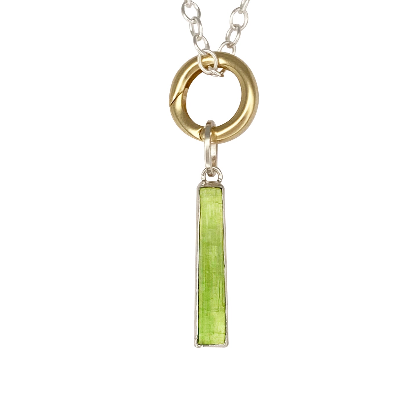 Light Green Tourmaline Charm