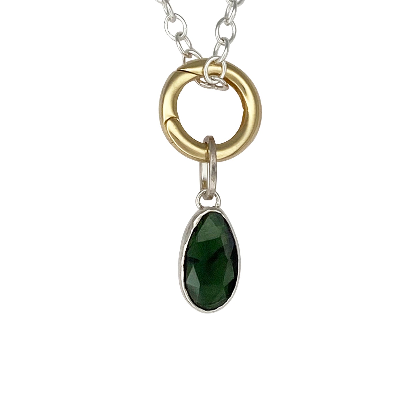Olive Green Tourmaline Charm