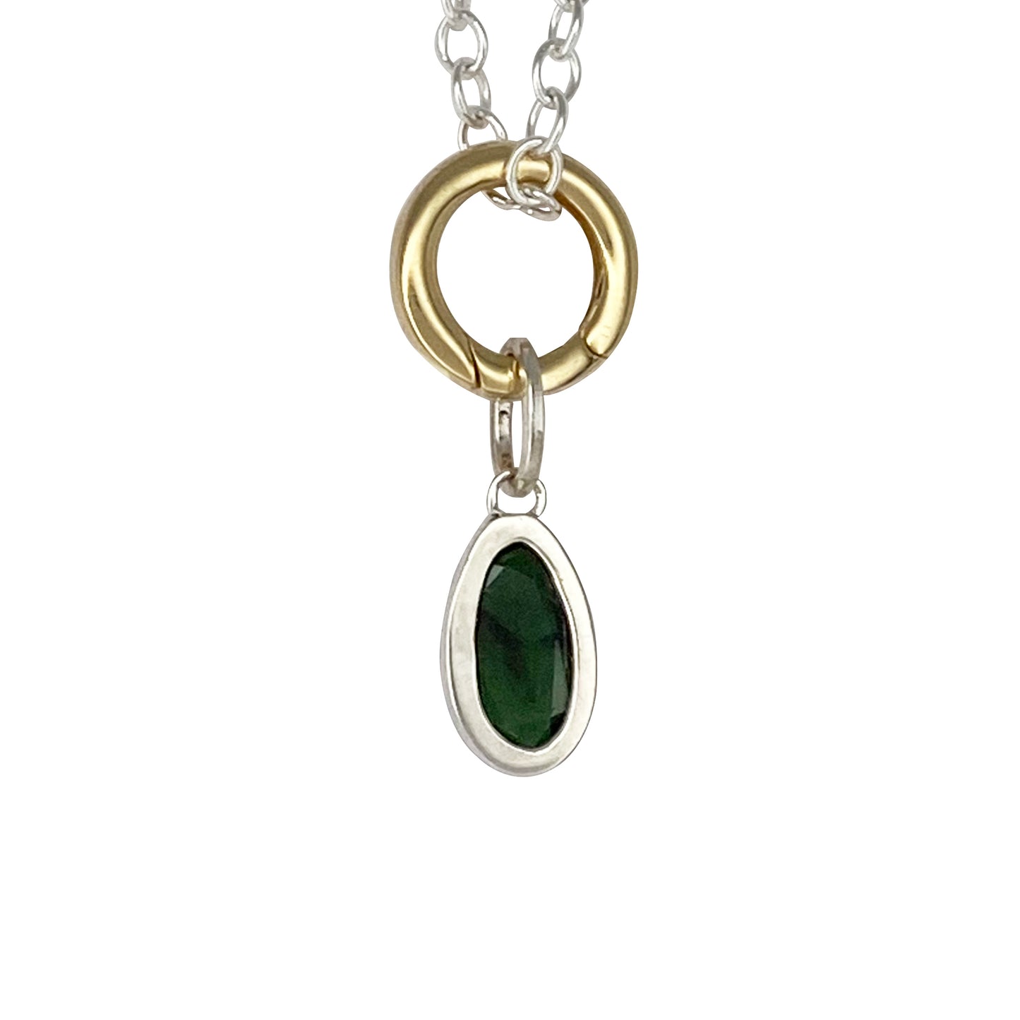 Olive Green Tourmaline Charm